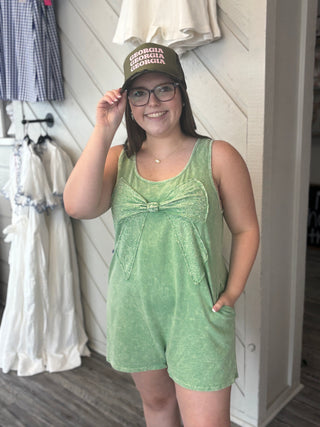 Dreamy Days Mineral Wash Bow Romper