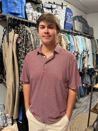 Autilove Men's Performance Polo in Athens Home Team 3 Stripe