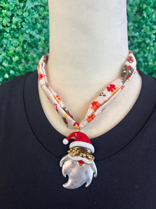 Merry Moments Santa Scarf Necklace