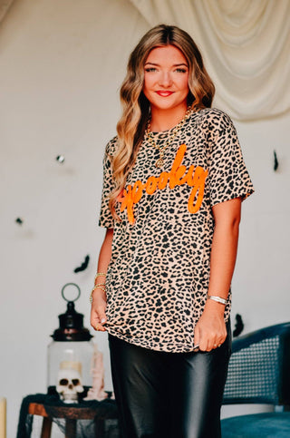 Spooky Bleached Leopard Tee