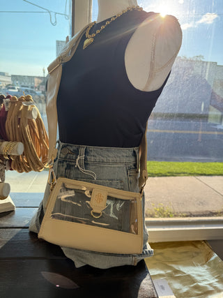 Simply Southern Clear Clutch Crossbody – Ivory