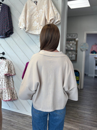 City Chic Collared Knit Top