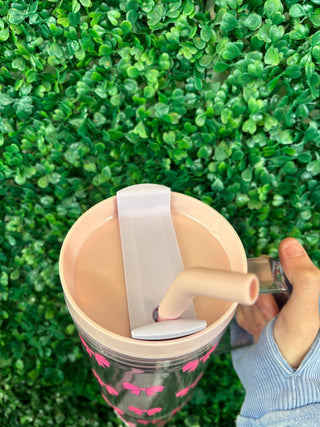 Tied Up Pink Acrylic Tumbler