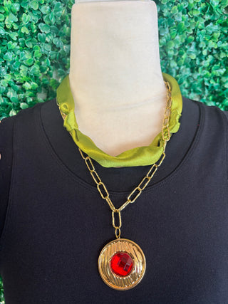 Mistletoe Magic Scarf Necklace