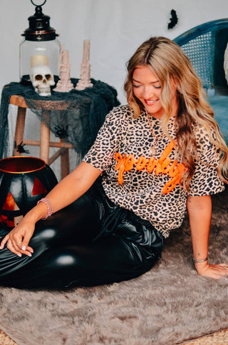 Spooky Bleached Leopard Tee