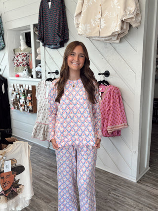 Mary Square Annie Pajama Set Santa Baby Bows