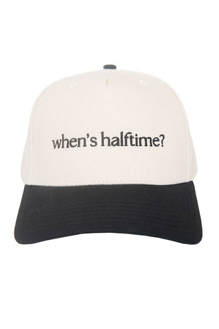 When's Halftime?  Two-Toned Vintage Hat: Black and Tan