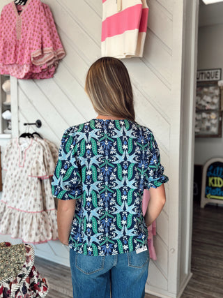 Mary Square Gossamer Wings Top