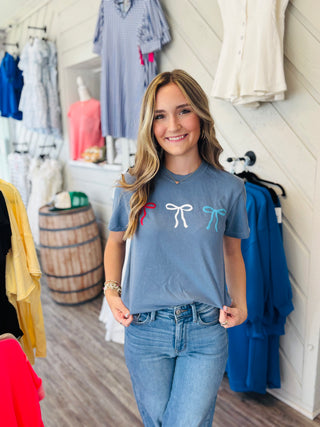 Red, White and Bows Graphic Tee