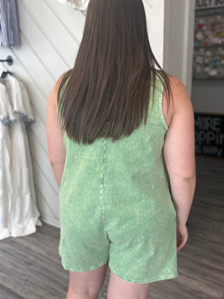 Dreamy Days Mineral Wash Bow Romper