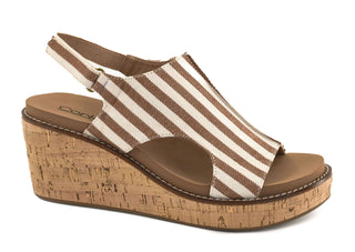 Corky's Carley in Tan White Stripe