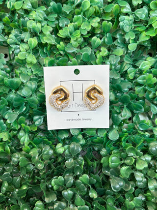 Luxe Twist Crystal Studs