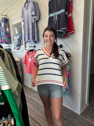 Simply Southern Striped Sweater Top