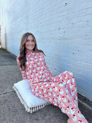 Mary Square Women's Annie Pajama Set | Santa Baby Red