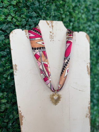 Sacred Flame Scarf Necklace