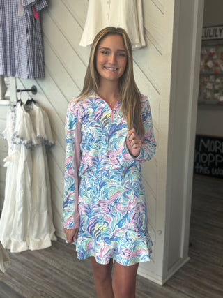 Simply Southern Active Wear Half Zip Pullover in Watercolor