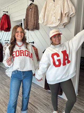 GA Print Reversible Mockneck Sweatshirt