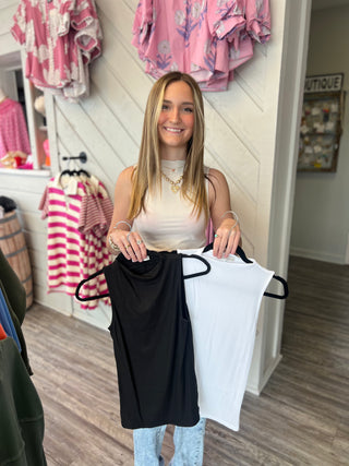 Ribbed Sleeveless Mock Neck Top (3 colors)
