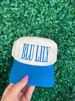 Blu Lily Classic Hat – Blue & White