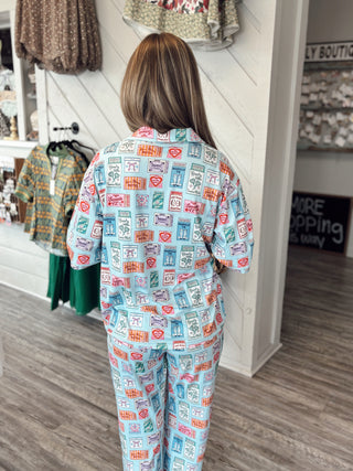 Traveling Matchbook Pajama Pants Set