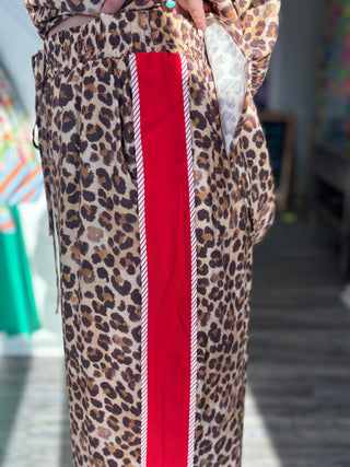 Wild Elegance High-Waisted Leopard Print Pants