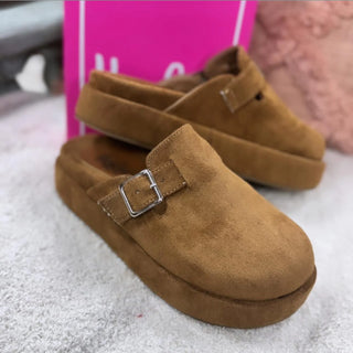 Corky’s Holidaze Tobacco Faux Suede Slip-Ons