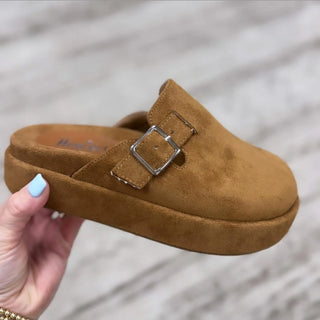 Corky’s Holidaze Tobacco Faux Suede Slip-Ons