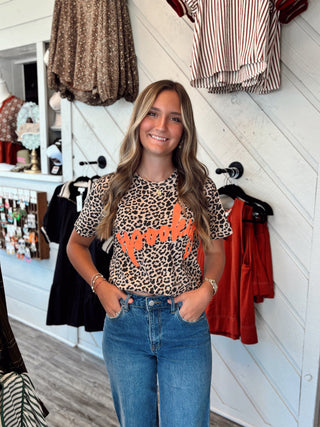 Spooky Bleached Leopard Tee