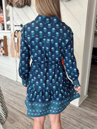Mary Square Maya Floral Foulard Dress