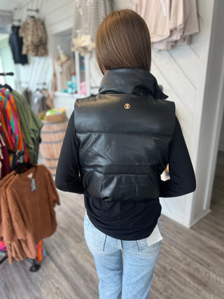 Simply Southern Black Leather Vest