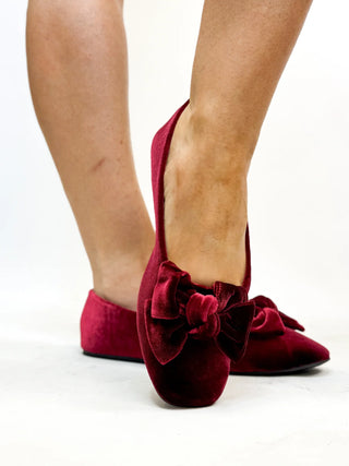 Corky's Velvet Sugar Rush Flats in Burgundy