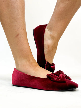 Corky's Velvet Sugar Rush Flats in Burgundy