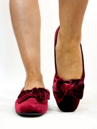 Corky's Velvet Sugar Rush Flats in Burgundy