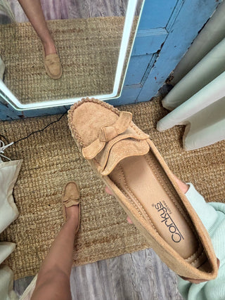 Corky's Camel Faux Suede Driving Miss Daisy Flats