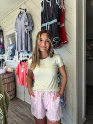 Simply Southern Every Day Tee in Pearl