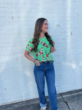 Queen of Sparkles Green Elf Tee
