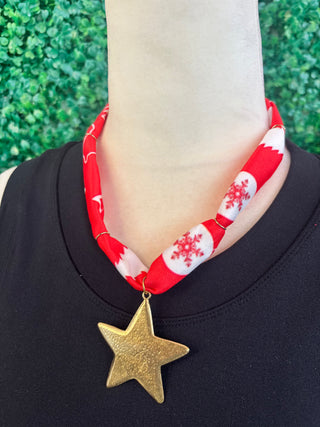 Holiday Star Scarf Necklace