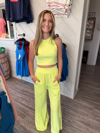 Lime Luxe Wide Leg Set