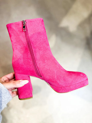 Corky's Slug Bug in Fuchsia Suede