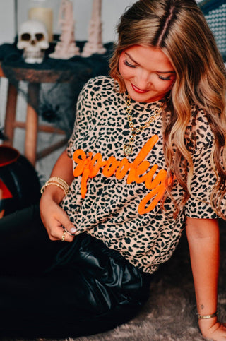 Spooky Bleached Leopard Tee