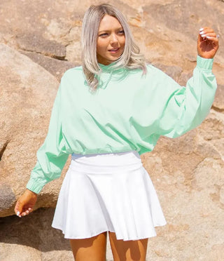 Southern Shirt Company Hybrid Cropped Hoodie - Island Reef