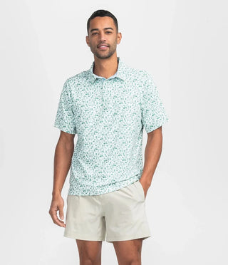 Southern Shirt Company Tapped In Printed Polo - Meadow