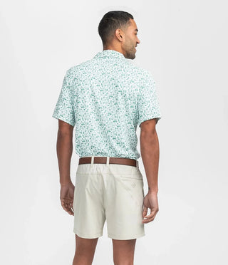 Southern Shirt Company Tapped In Printed Polo - Meadow