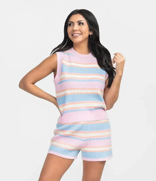 Southern Shirt Company Couch To Cabana Knit Shorts - Coastal Crush
