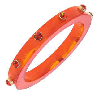 Renee Resin and Rhinestone Bangle (5 Colors