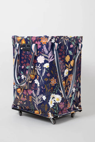 Simply Southern Rolling Tote Navy Floral