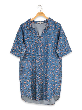 Simply Southern Denim Leopard Print Dress