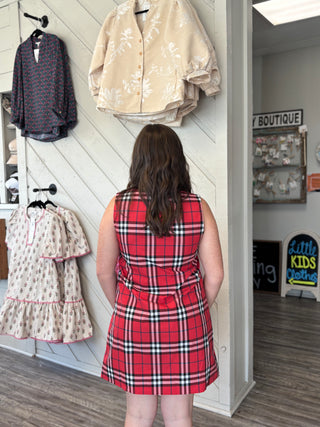 Holiday Plaid Pocket Shift Dress Holiday Plaid Pocket Shift Dress