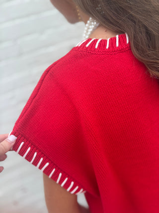Ruby Whipstitch Sweater Vest