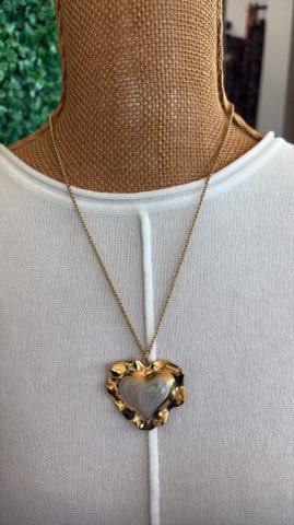 Golden Heart Pendant Necklace